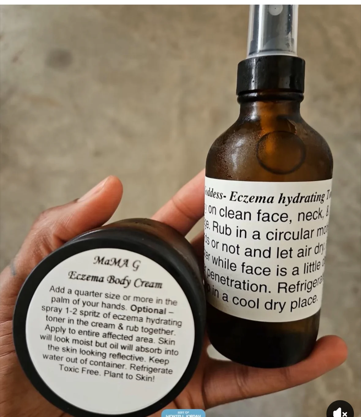 Eczema Toner Hydrosol Spray + Face Cream Package